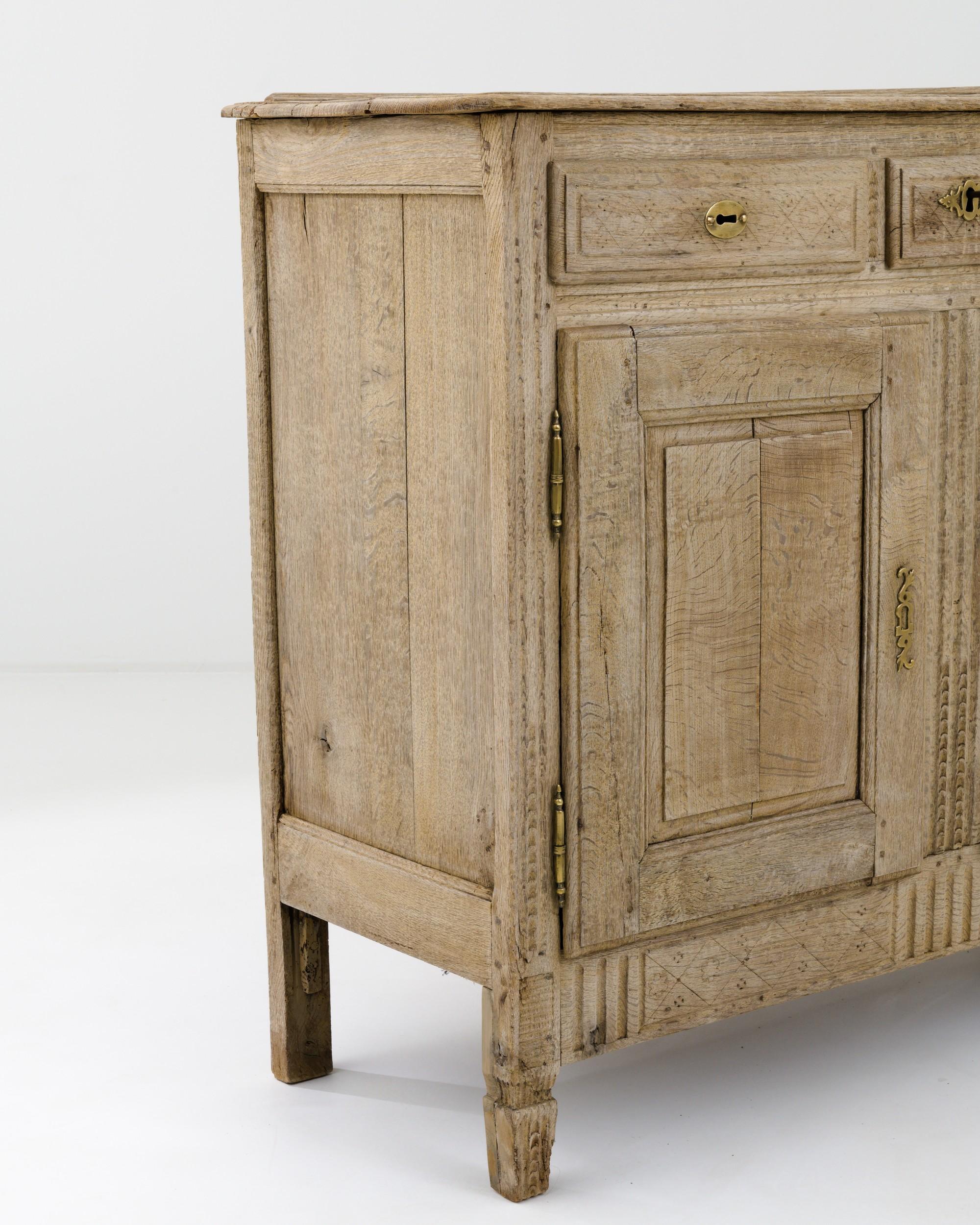 19th Century French Bleached Oak Buffet  For Sale 3