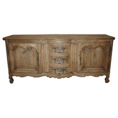 19th Century French Bleached Oak Buffet