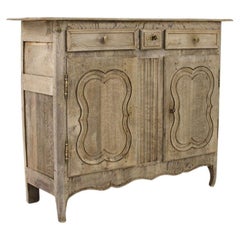 19th Century French Bleached Oak Buffet