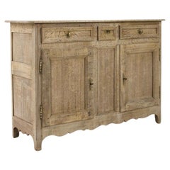 19th Century French Bleached Oak Buffet 19th Century French Bleached Oak Buffet