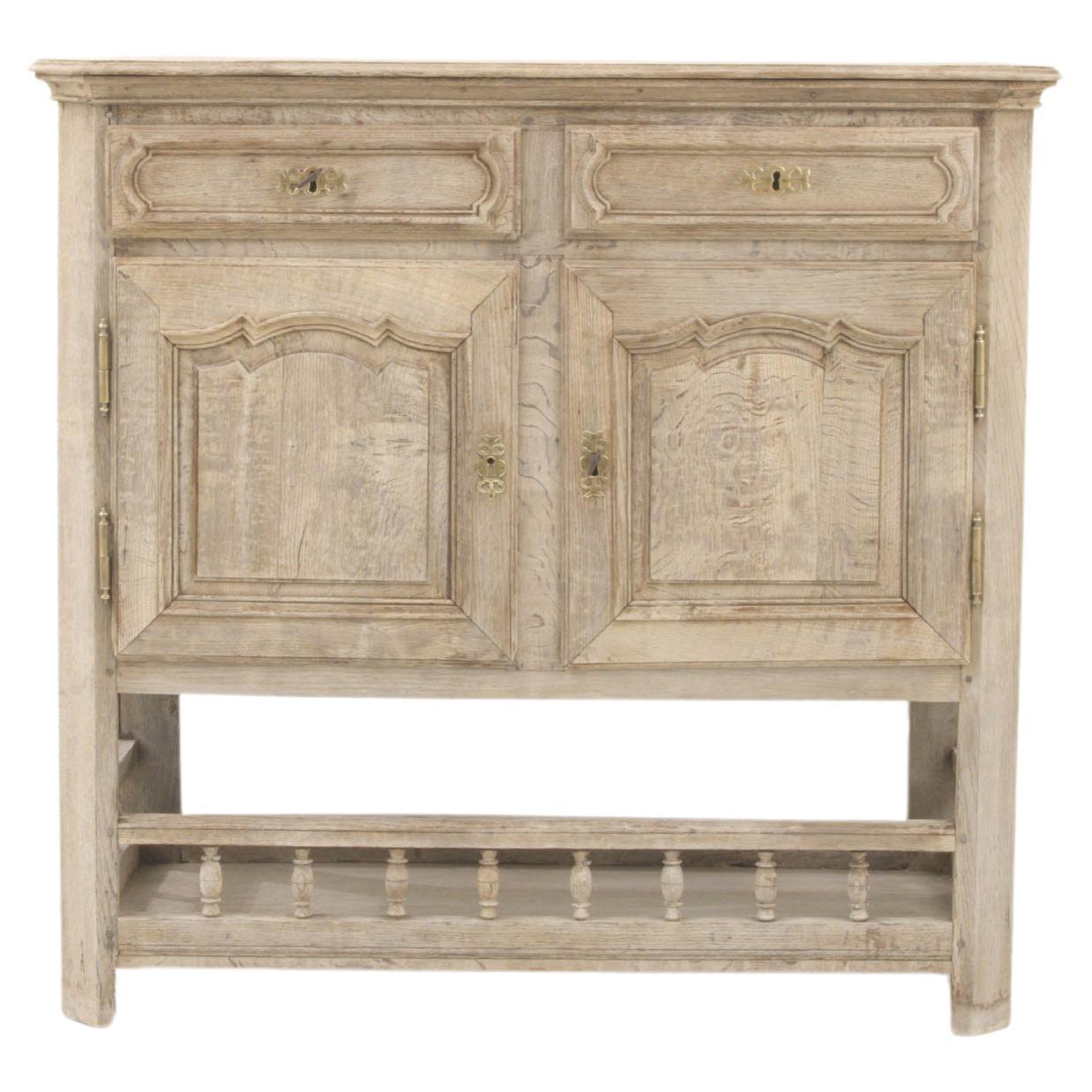 19th Century French Bleached Oak Buffet