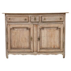 Antique 19th Century French Bleached Oak Buffet