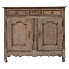 19th Century French Bleached Oak Buffet 19th Century French Bleached Oak Buffet