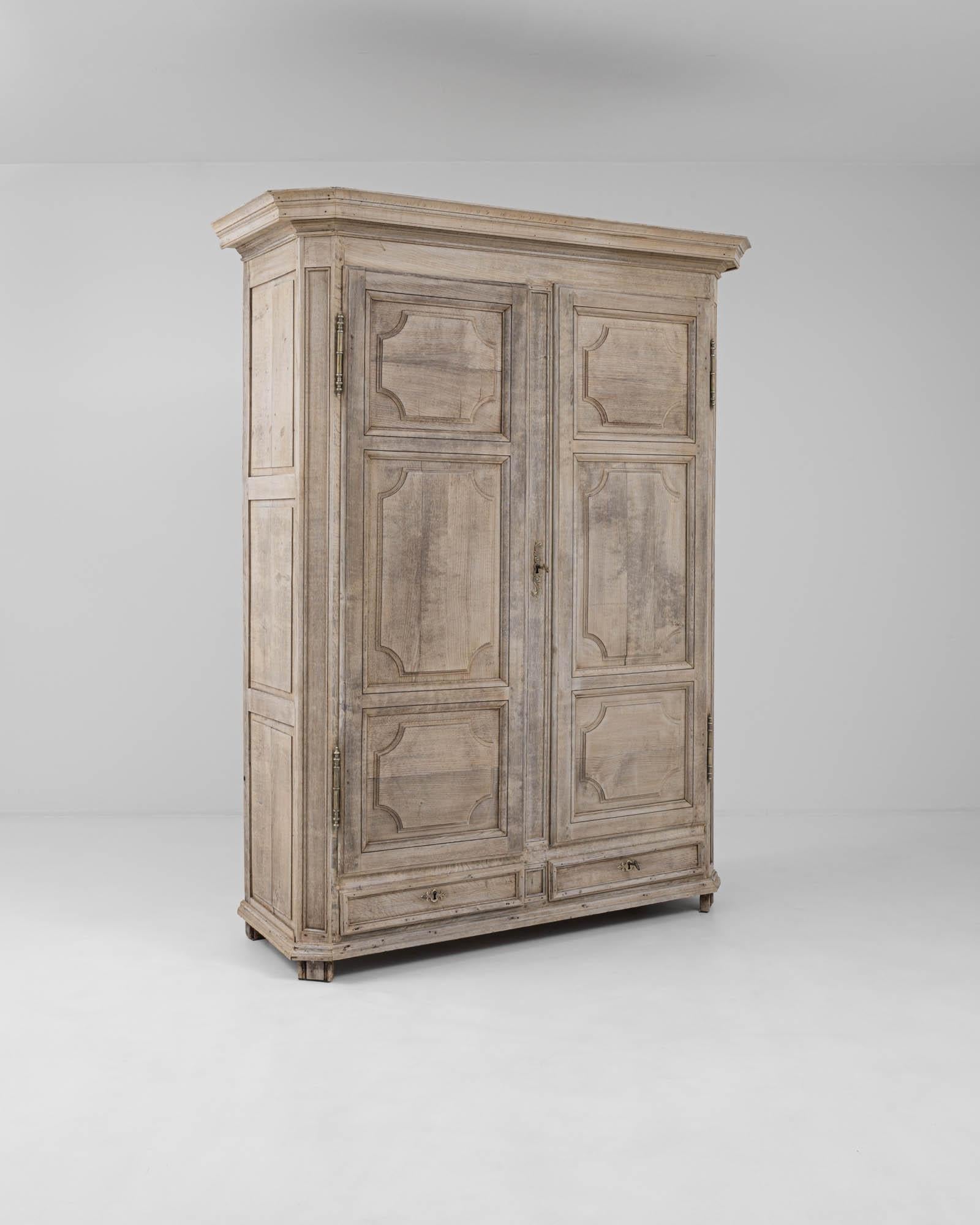 19th Century French Bleached Oak Cabinet For Sale 4