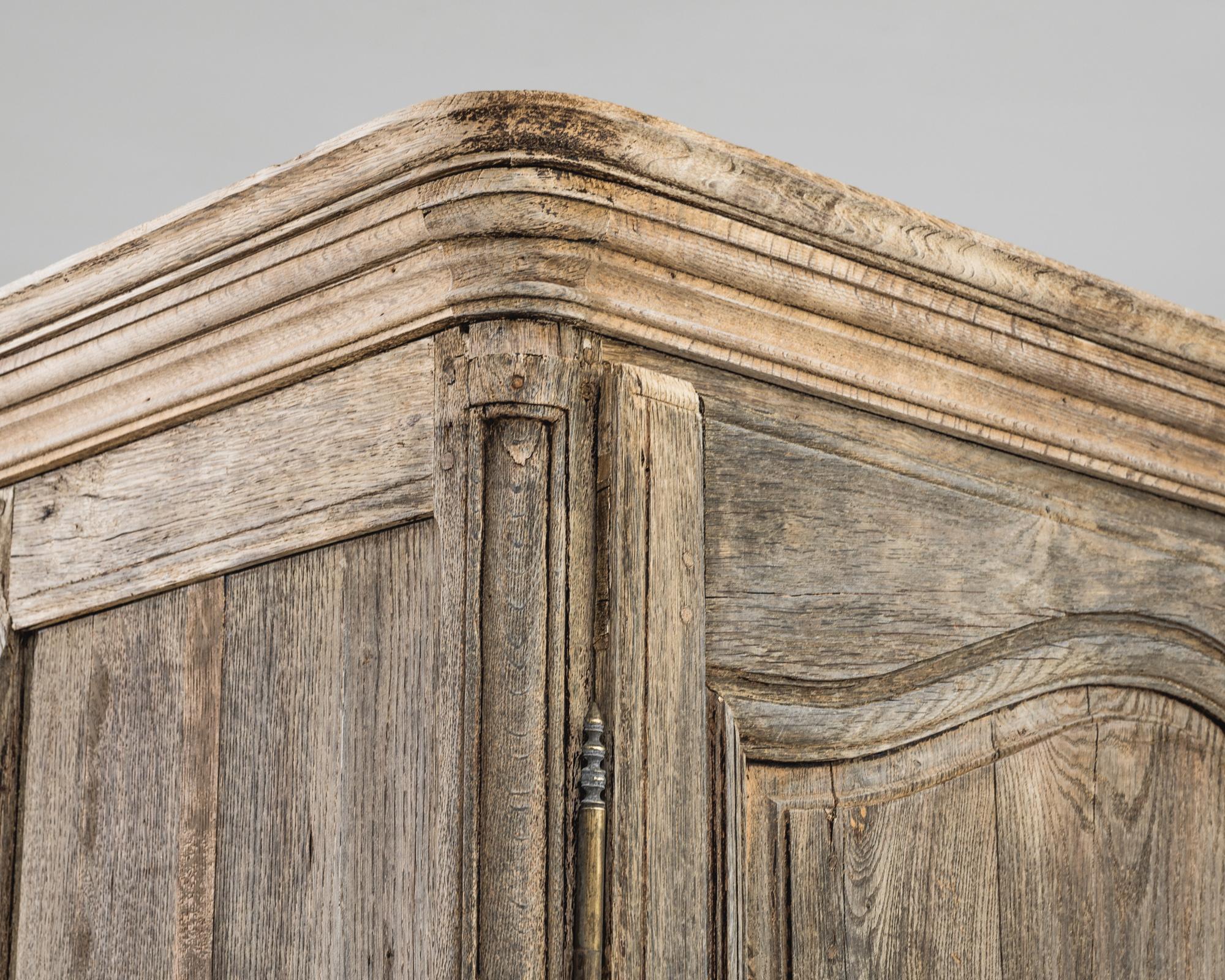 19th Century French Bleached Oak Cabinet 1