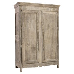 19th Century French Bleached Oak Cabinet