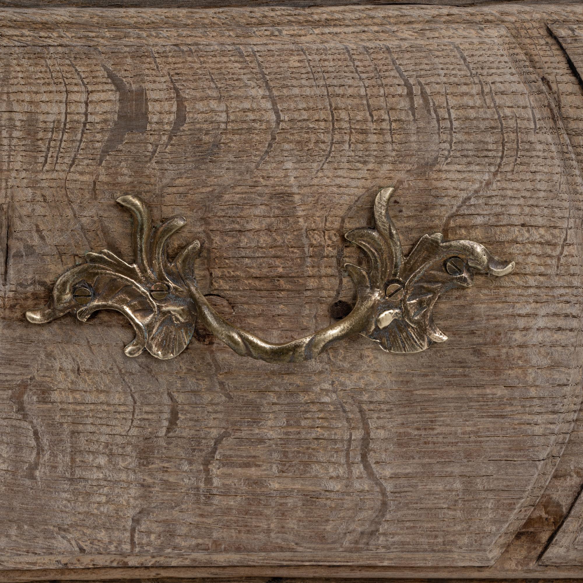 19th Century French Bleached Oak Chest of Drawers 8