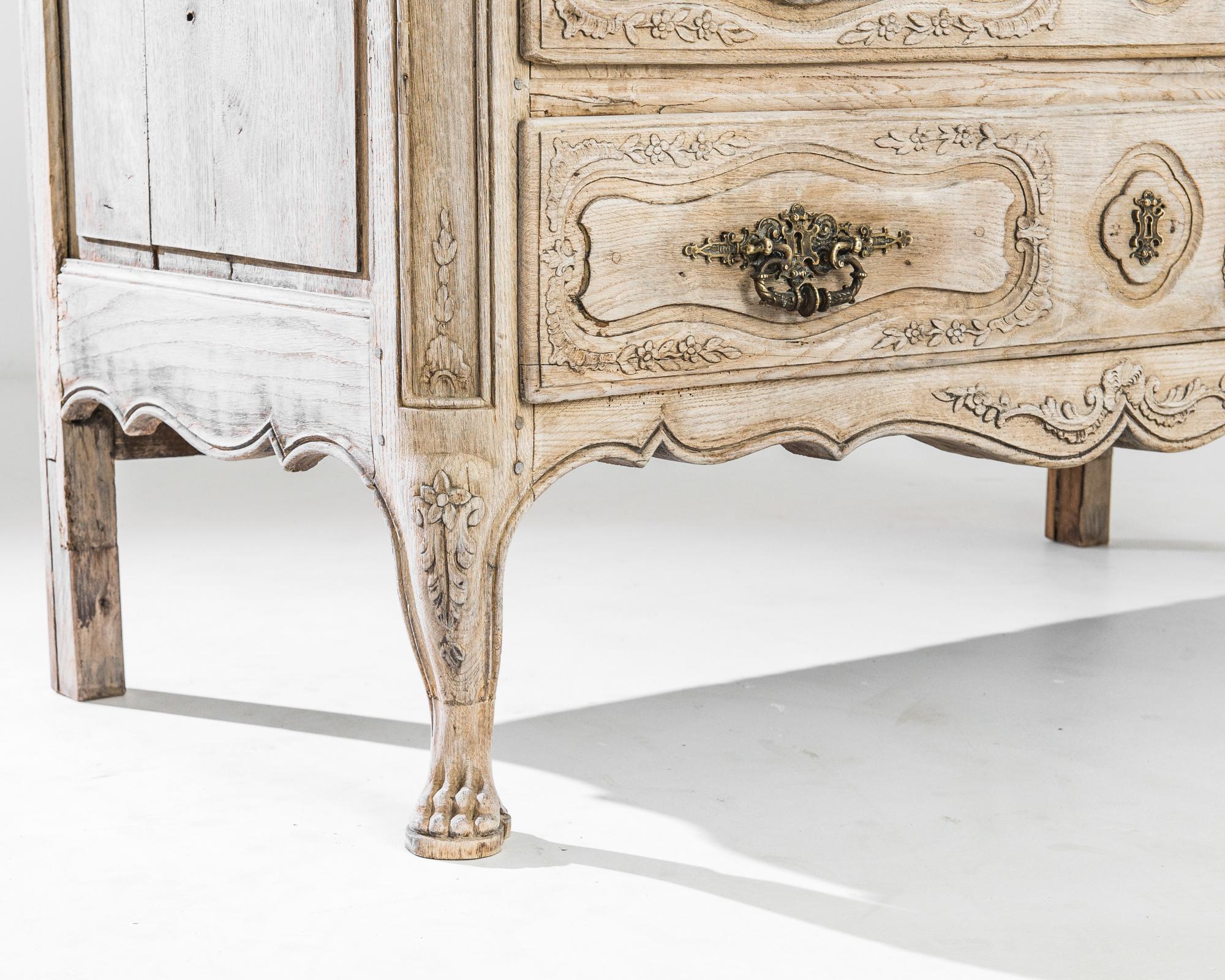 Travel back to 1820s France with this elegantly crafted four-drawer chest of drawers, exuding timeless sophistication. Its captivating design speaks volumes about the meticulous craftsmanship employed in its creation. With each carefully executed
