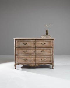 19th Century French Bleached Oak Chest Of Drawers
