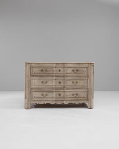 19th Century French Bleached Oak Chest Of Drawers