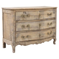 19th Century French Bleached Oak Chest of Drawers