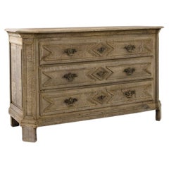 19th Century French Bleached Oak Chest of Drawers