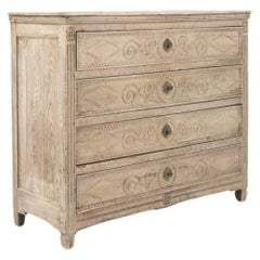 19th Century French Bleached Oak Chest of Drawers