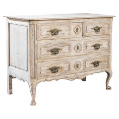 Commode en chêne blanchi du XIXe siècle