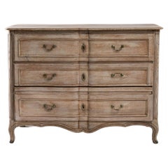 19th Century French Bleached Oak Chest Of Drawers