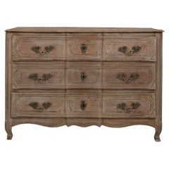 19th Century French Bleached Oak Chest Of Drawers