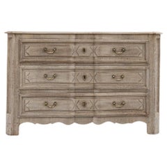 19th Century French Bleached Oak Chest Of Drawers
