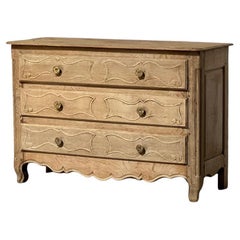 19th Century French Bleached Oak Commode Chest of Drawets