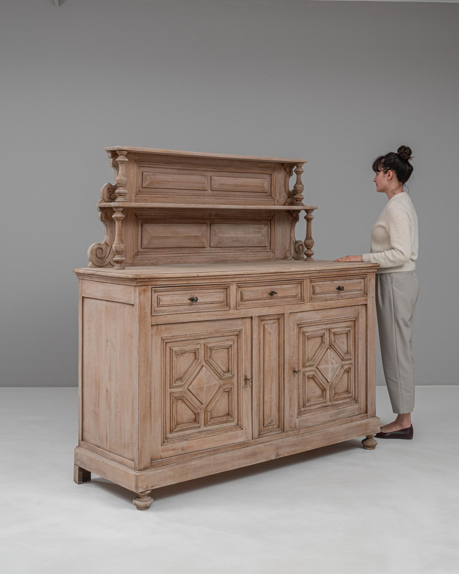 19th Century French Bleached Oak Cupboard 3
