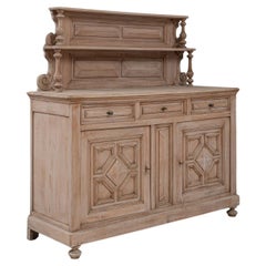 19th Century French Bleached Oak Cupboard