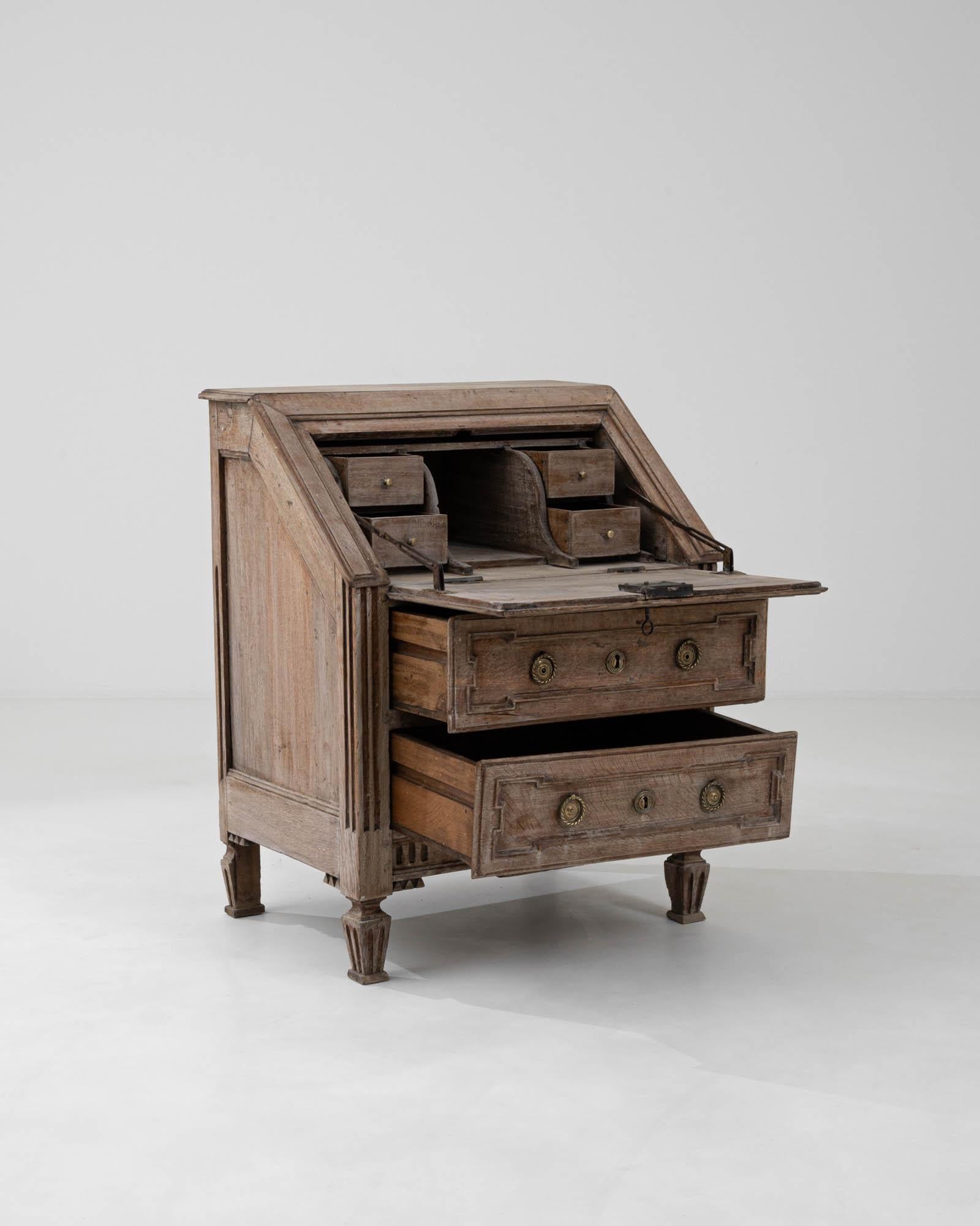 19th Century French Bleached Oak Desk 2