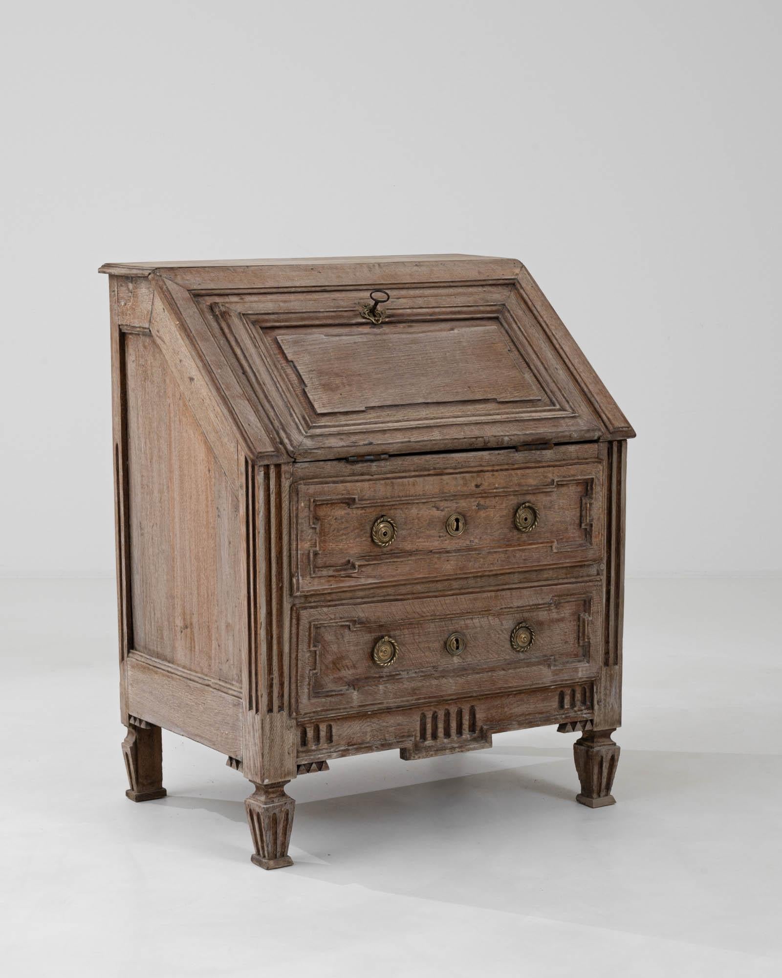 19th Century French Bleached Oak Desk 4