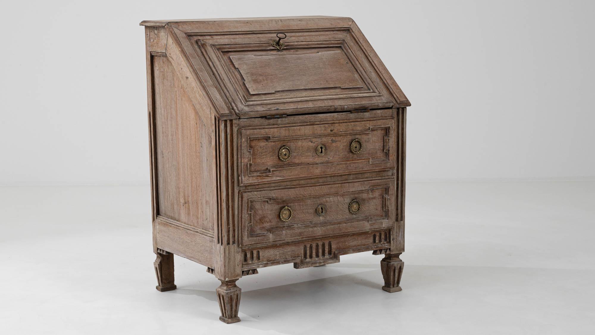 19th Century French Bleached Oak Desk 5