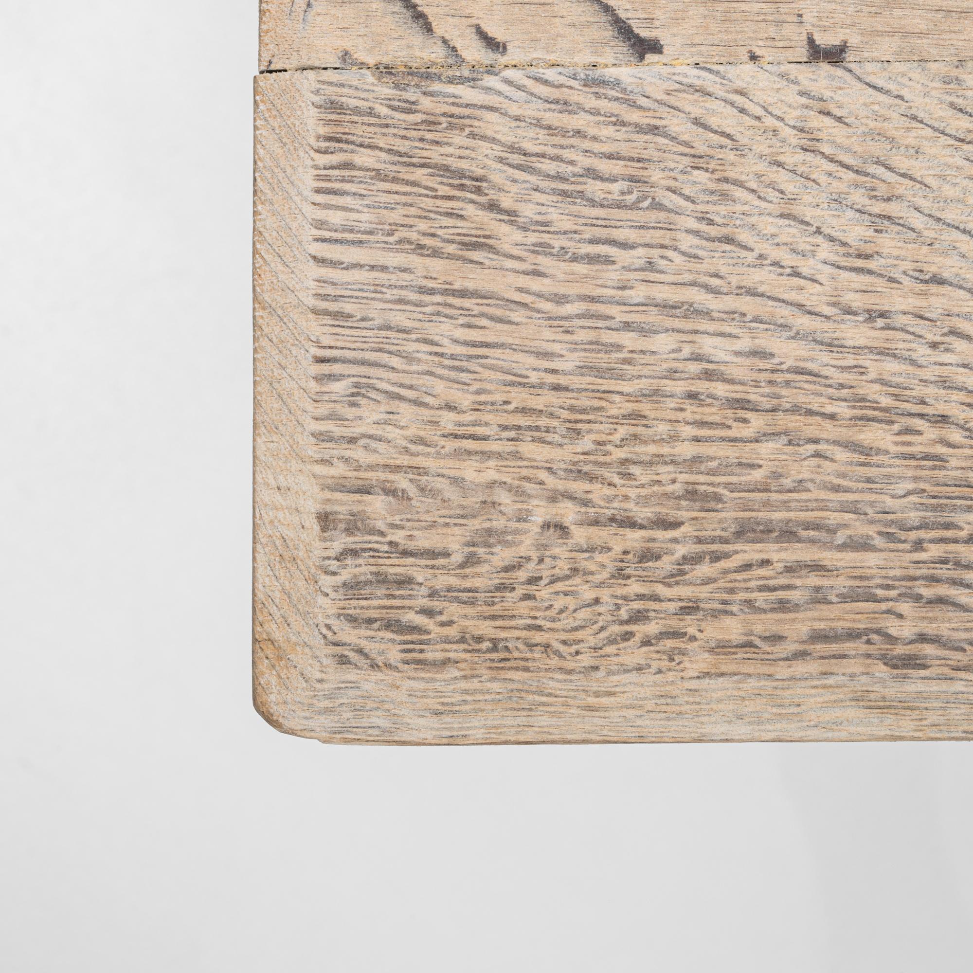 Mesa de comedor francesa de roble blanqueado del siglo XIX en venta 7