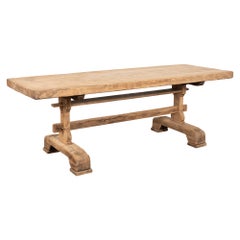 19th Century French Bleached Oak Dining Table