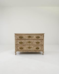 19th Century French Bleached Oak Drawer Chest