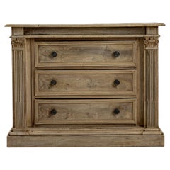 19th Century French Bleached Oak Drawer Chest