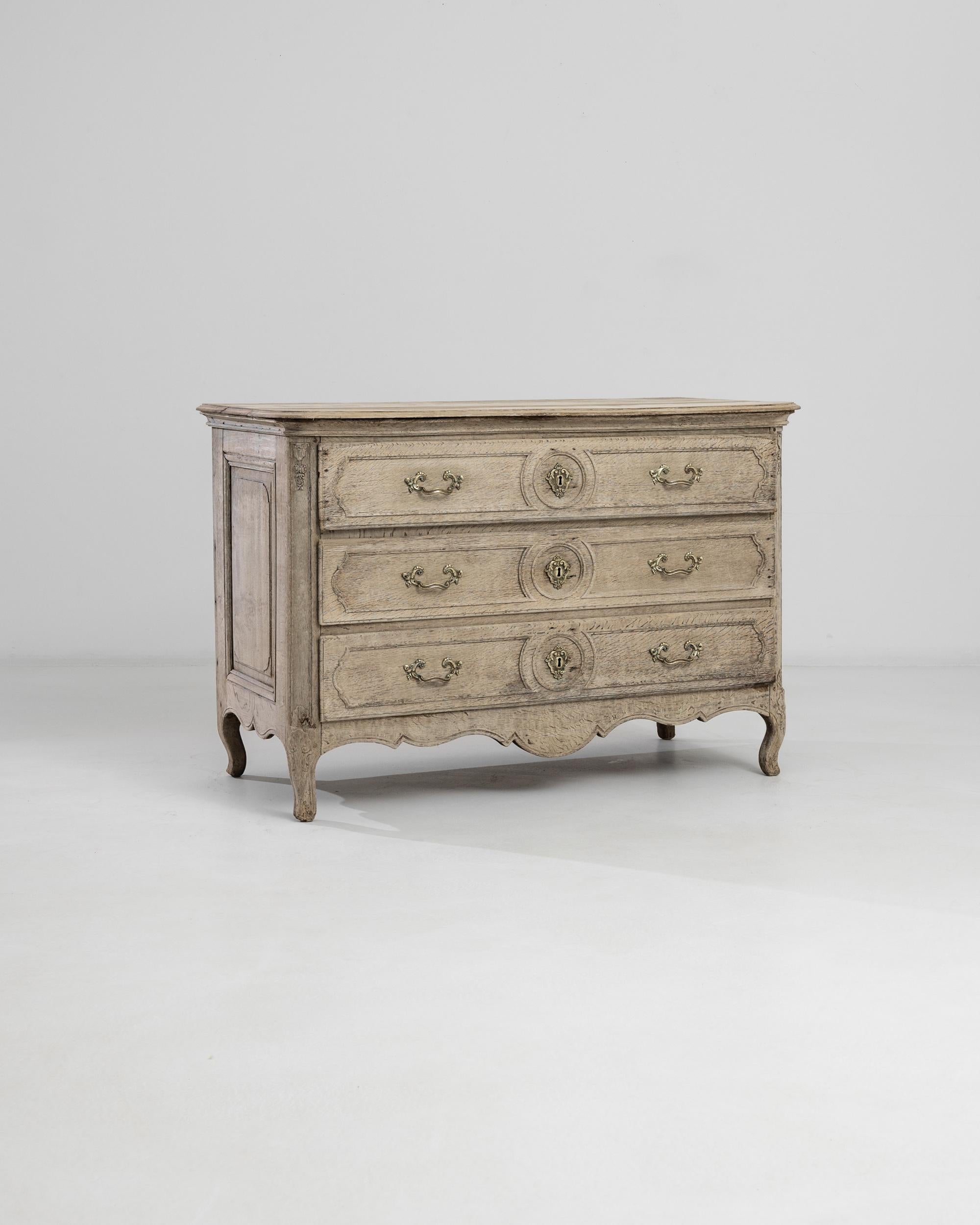 French Provincial 19th Century French Bleached Oak Dresser