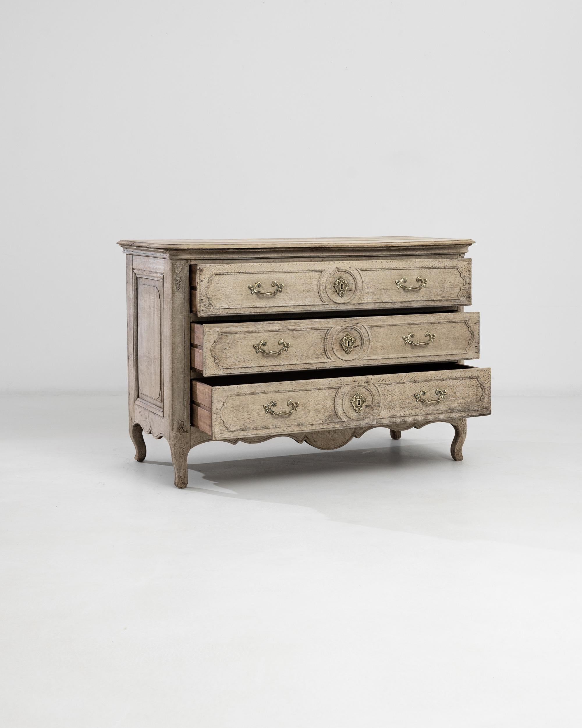 19th Century French Bleached Oak Dresser 1
