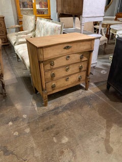19th Century French Bleached Oak Empire Style Chest of Drawers