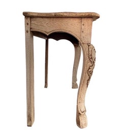 19th Century French Bleached Oak End Table / Sofa table / Dressing Table