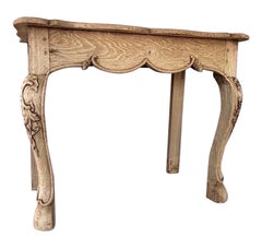 19th Century French Bleached Oak End Table / Sofa table / Dressing Table