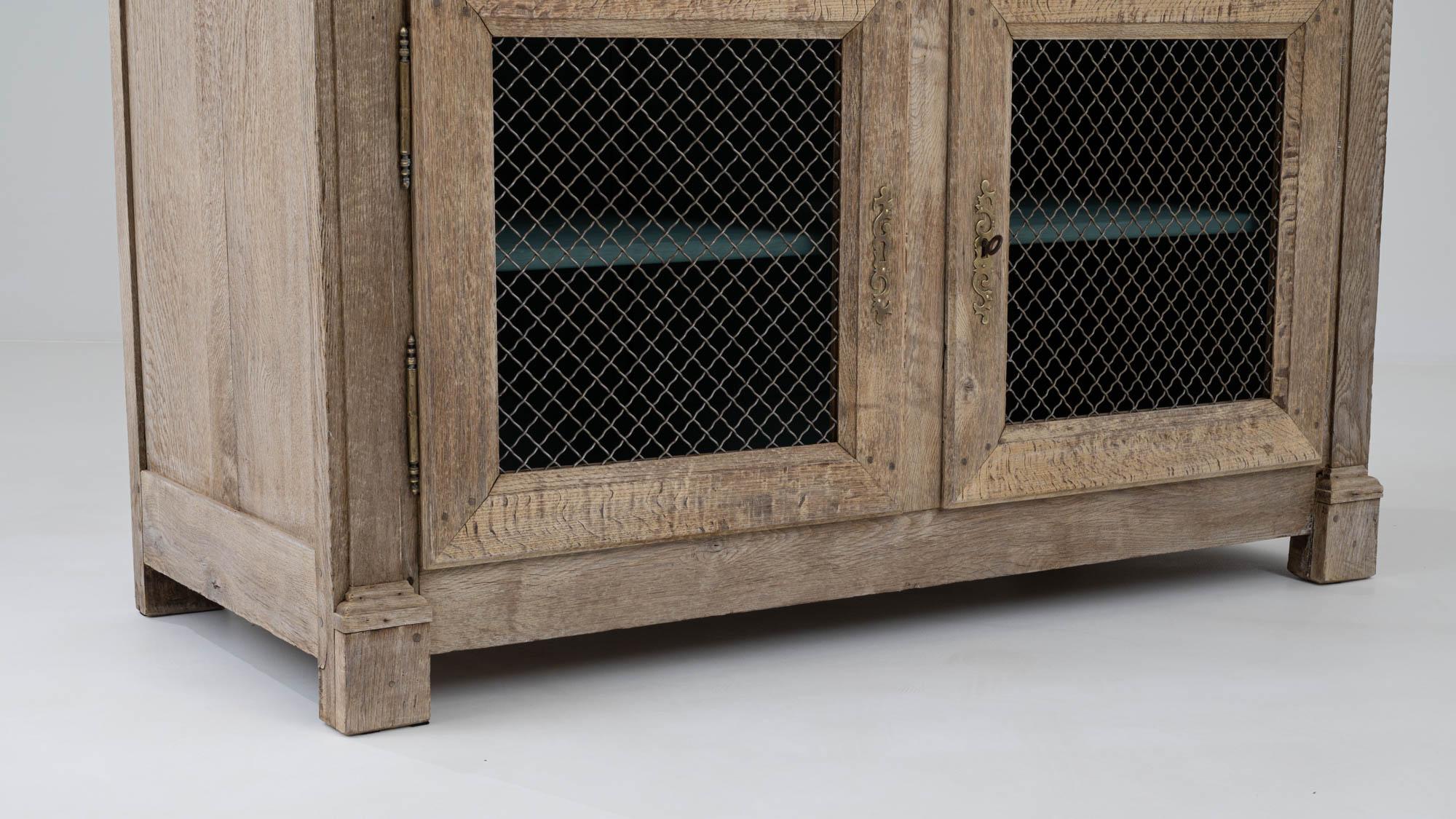19th Century French Bleached Oak Linen Cabinet 3