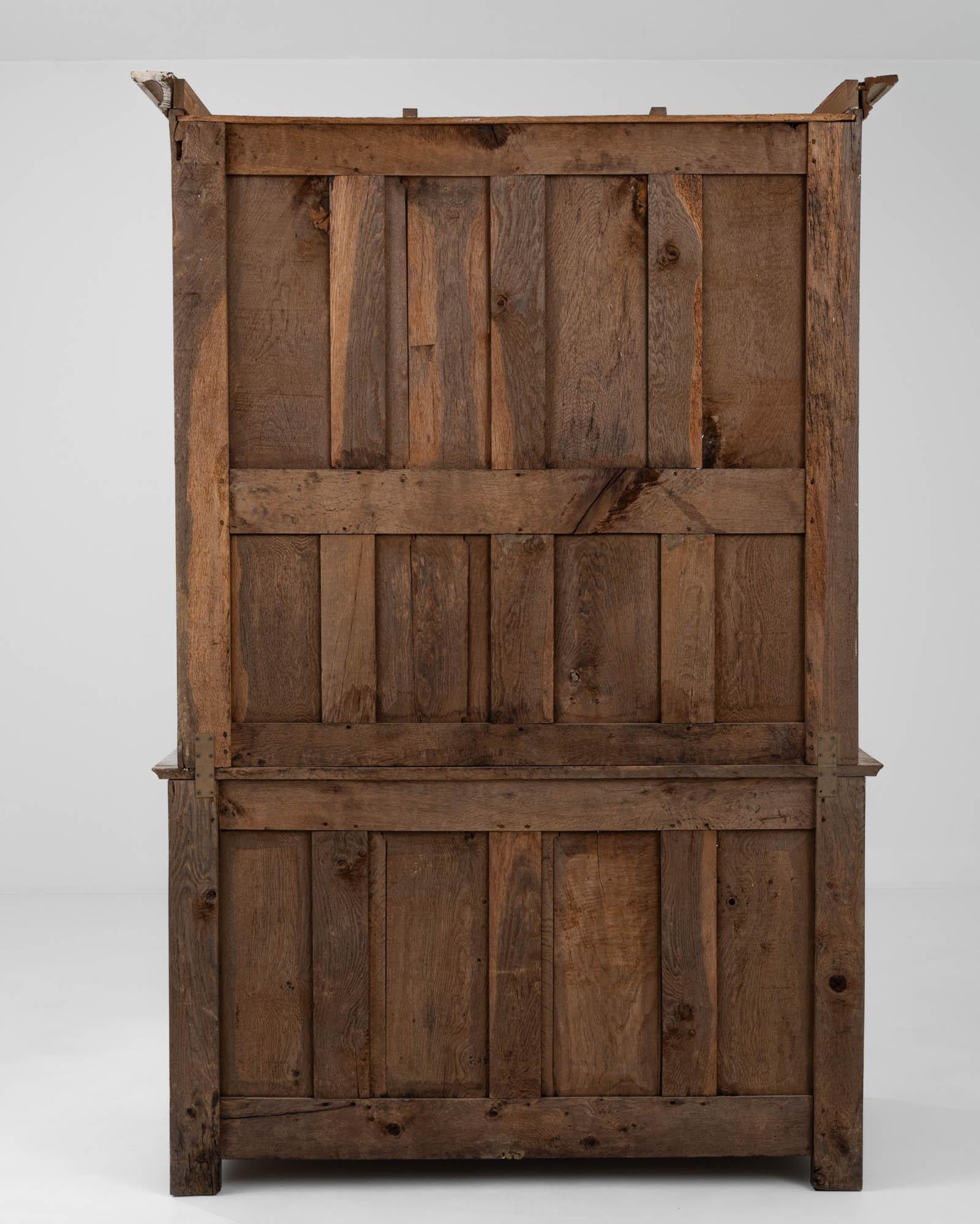 19th Century French Bleached Oak Linen Cabinet 7