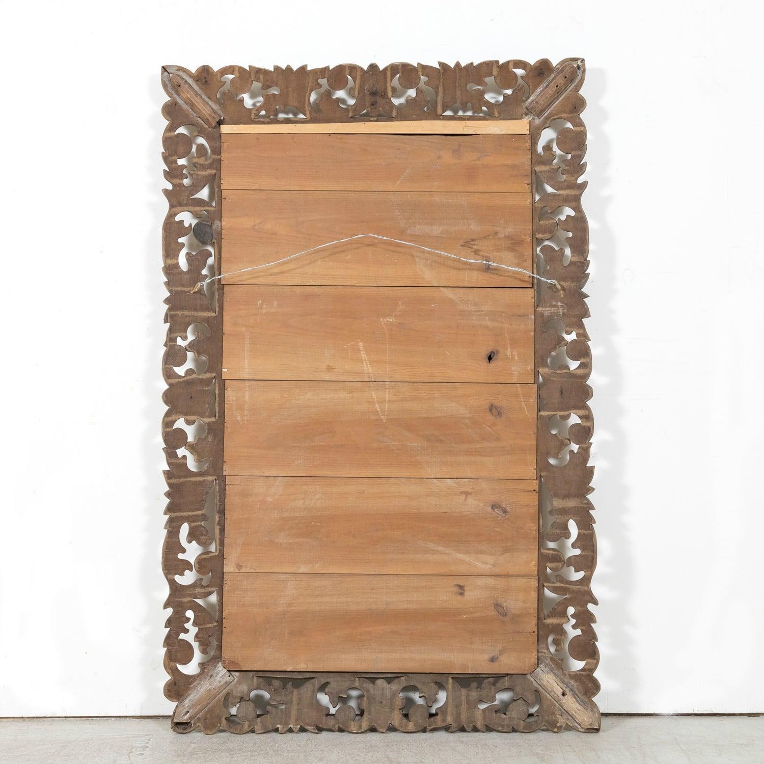 Specchio a cuscino in stile Luigi XIV in Oak sbiancato francese del XIX secolo in vendita 10