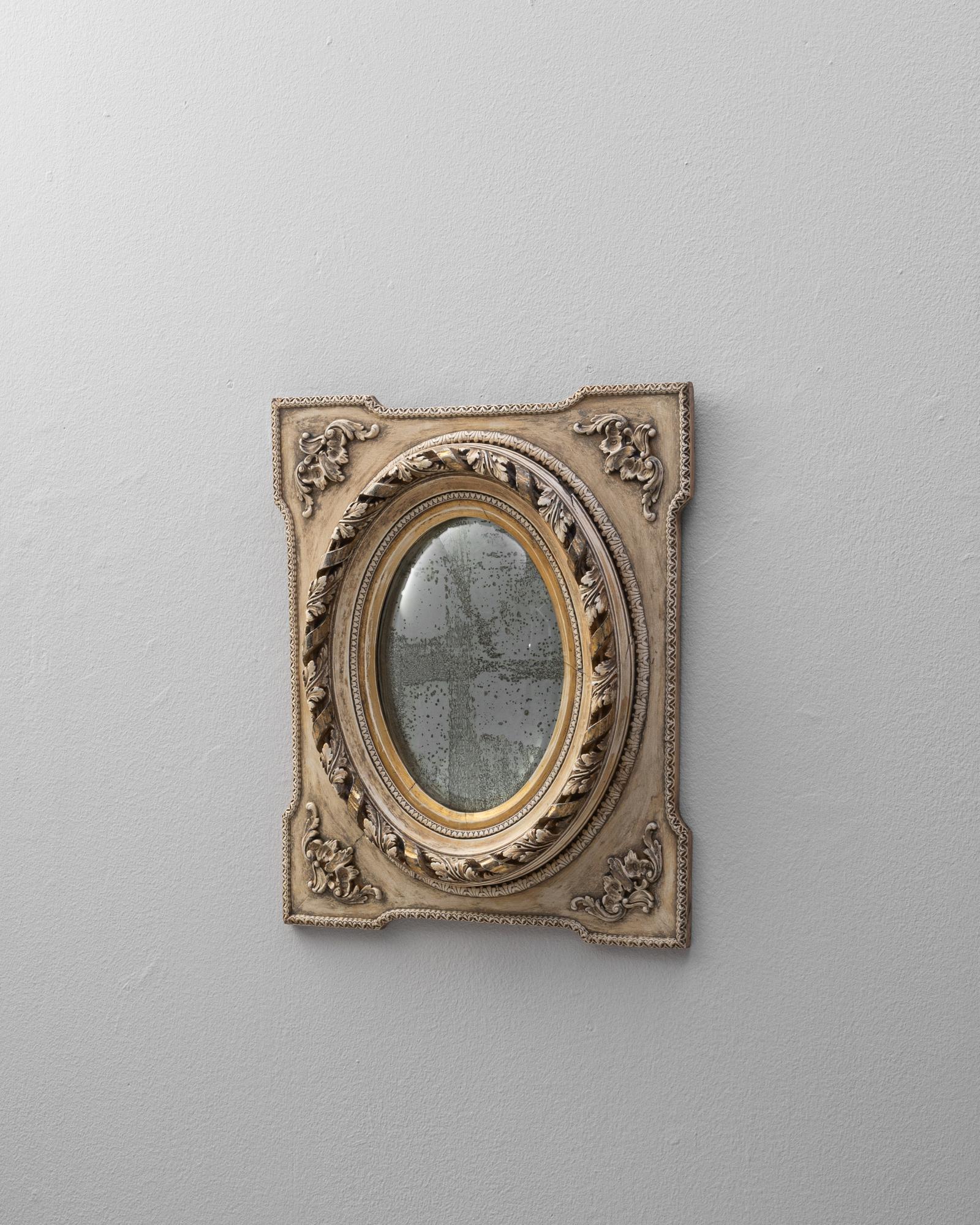 19th Century French Bleached Oak Mirror For Sale 1