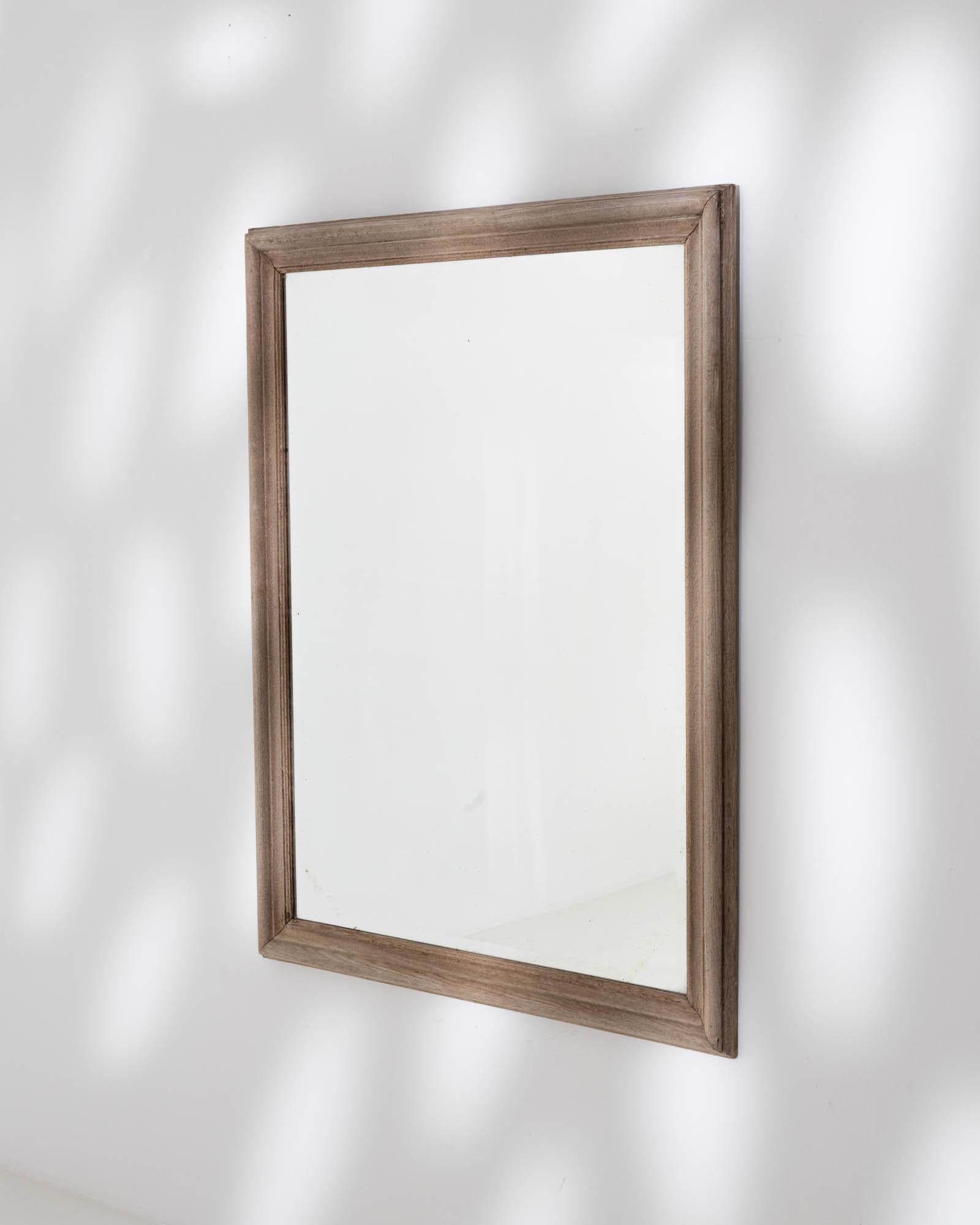 19th Century French Bleached Oak Mirror 3