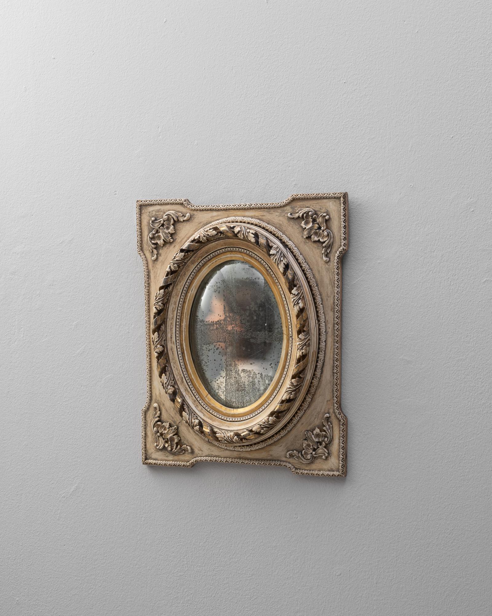 19th Century French Bleached Oak Mirror For Sale 3