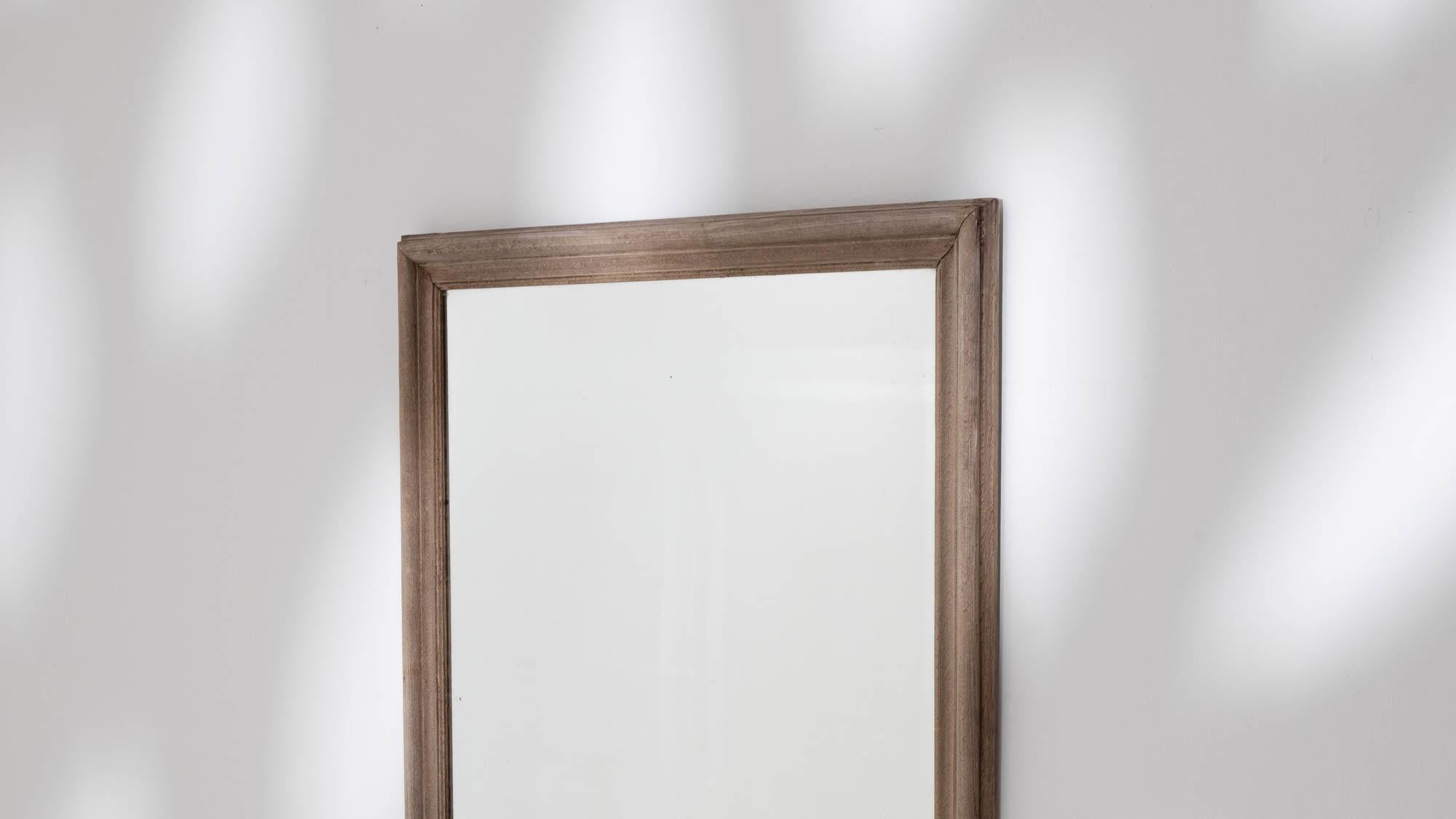 19th Century French Bleached Oak Mirror 4