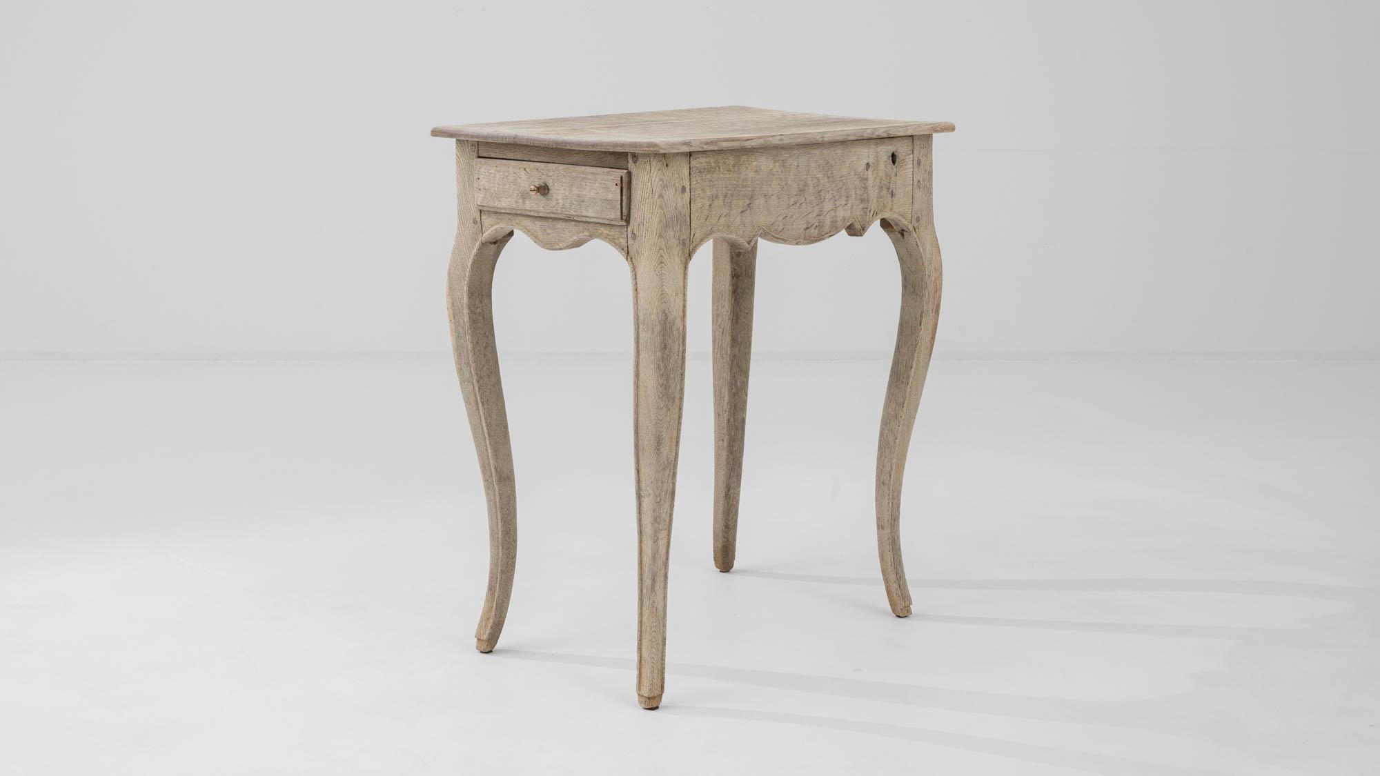 19th Century French Bleached Oak Side Table 6