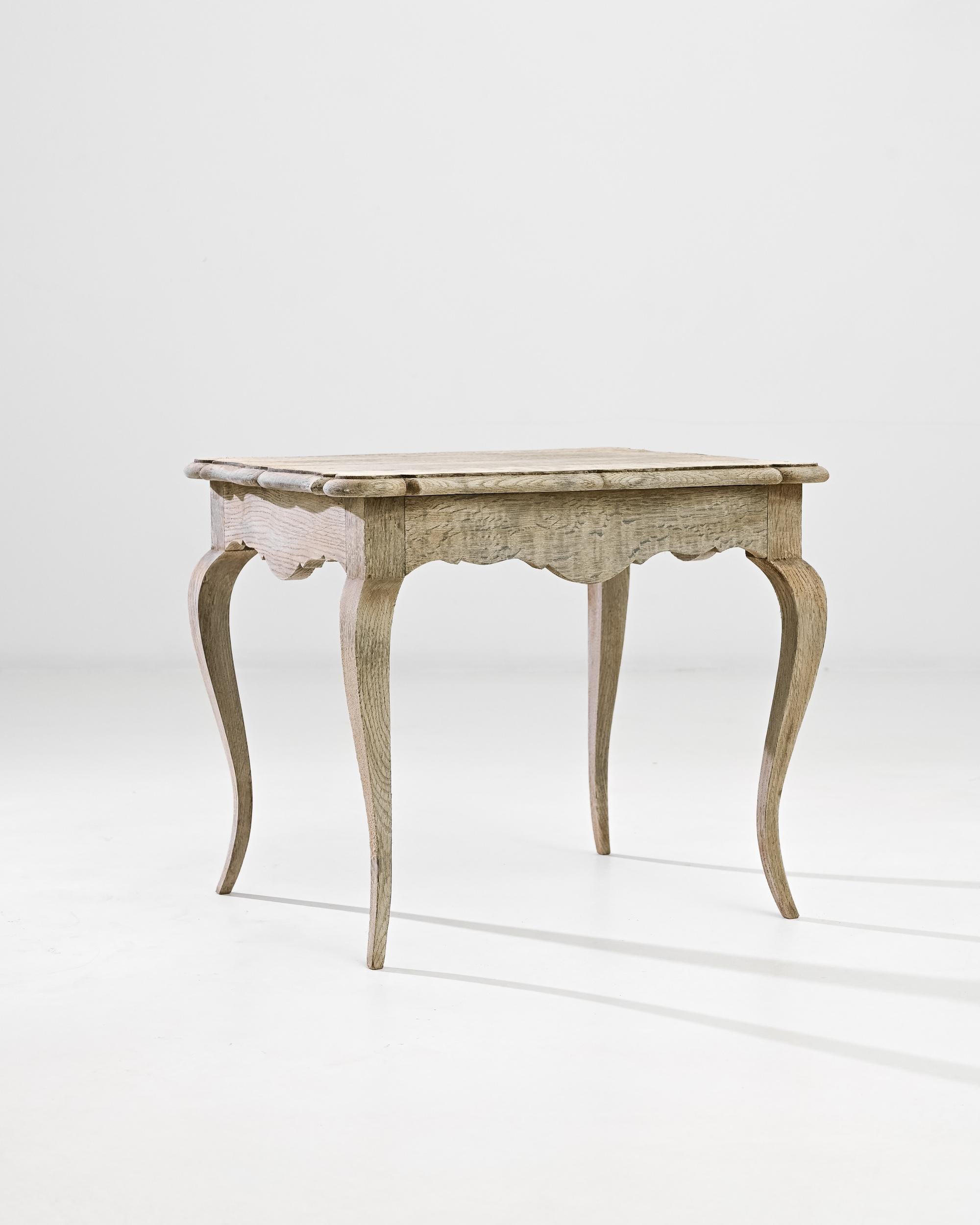 19th Century French Bleached Oak Side Table 7