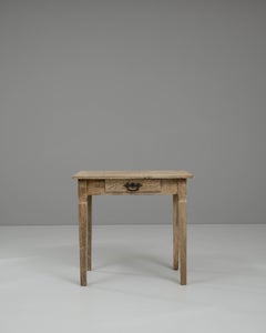 19th Century French Bleached Oak Side Table