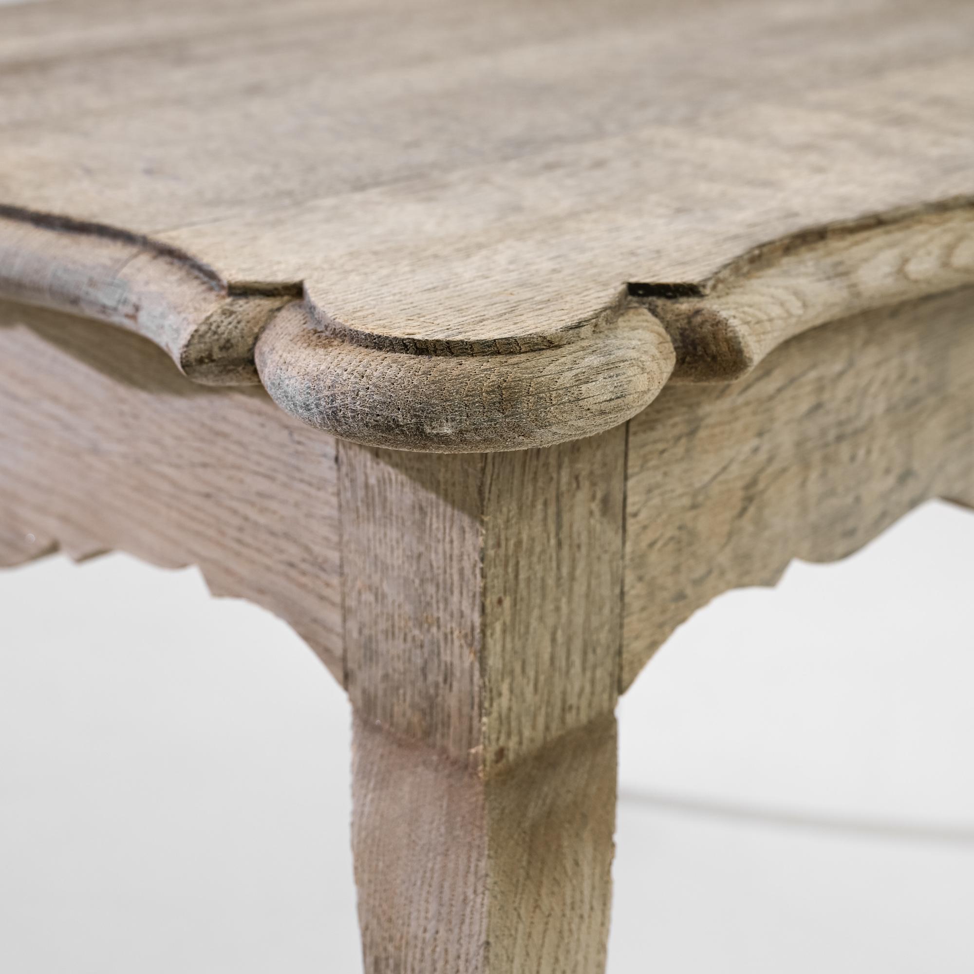 19th Century French Bleached Oak Side Table 4