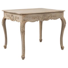 19th Century French Bleached Oak Side Table