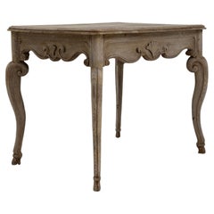 19th Century French Bleached Oak Side Table