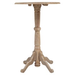 19th Century French Bleached Oak Side Table